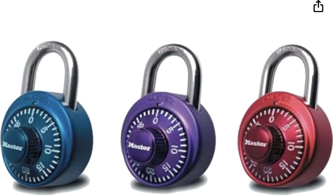 Cadeado Master Lock 1530DCM Cadeado de Combinação com Tampa de Alumínio, 4,76 cm