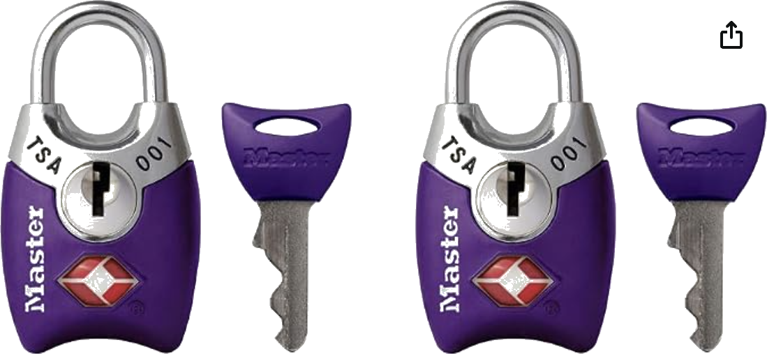 Cadeado Master Lock 4689T Kit com 2 Cadeados TSA com Arco Protegido, 25 mm