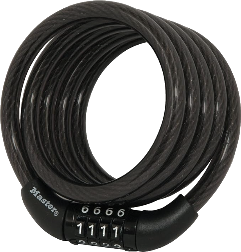 Cadeado Master Lock 8143D Cadeado de Cabo com Combinação Pré-definida, 1,22 m